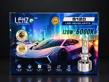 لامپ LED خودرو لنزو مدل S120 پایه H11 توان 120 وات