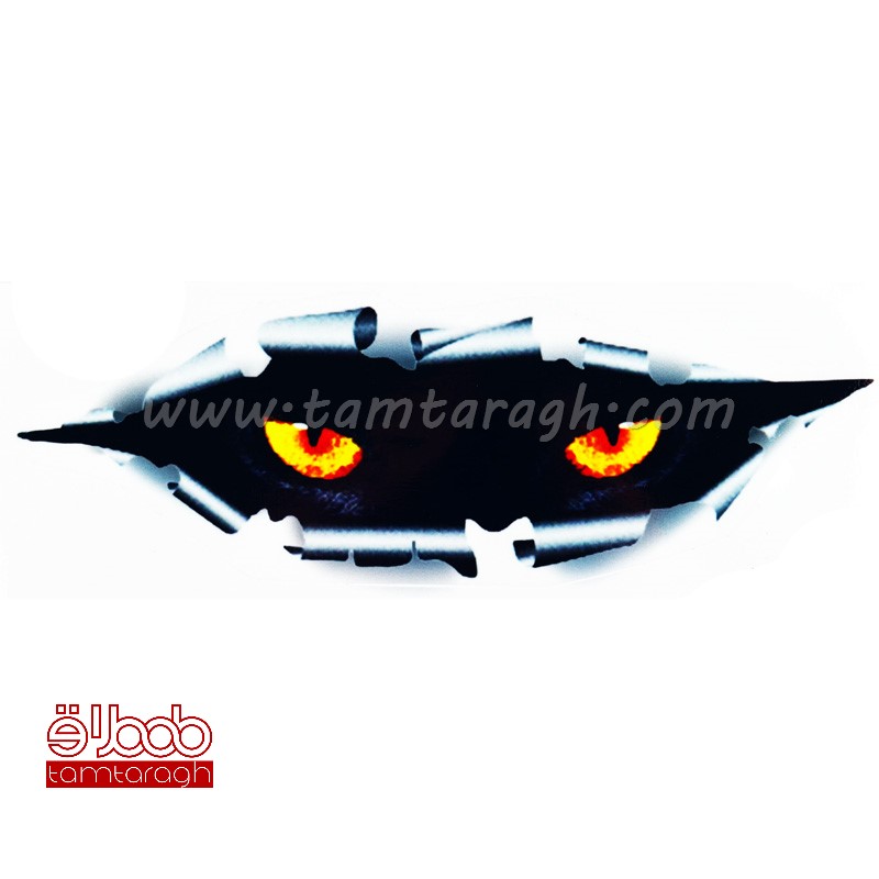 استیکر (برچسب) خودرو طرح چشم گربه