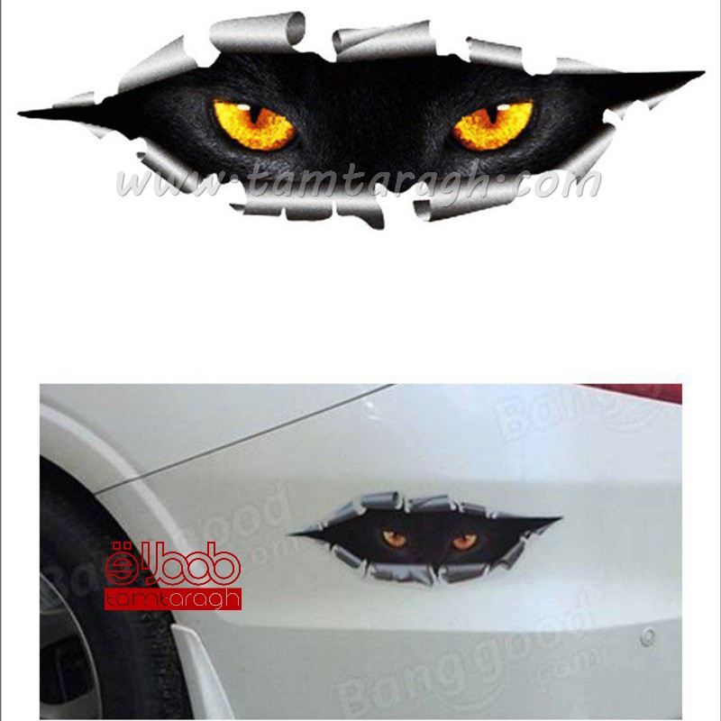 استیکر (برچسب) خودرو طرح چشم گربه