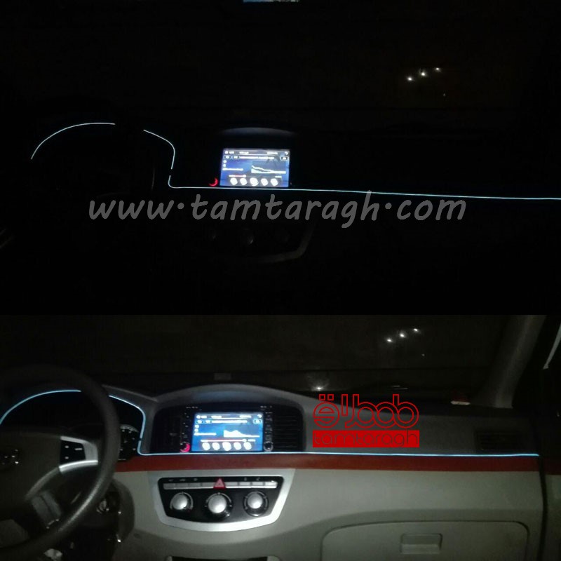 ال وایر (کلاف نوری) نورپردازی داخل خودرو 2 متری