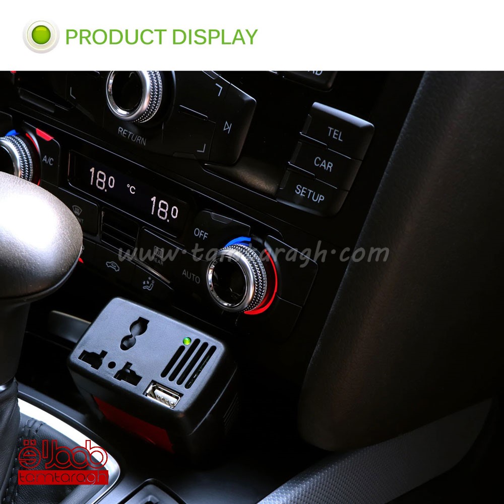 اینورتر 12 به 220 ولت فندکی 75 وات