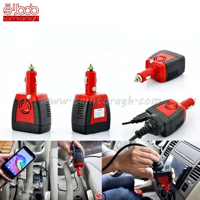 اینورتر 12 به 220 ولت فندکی 75 وات