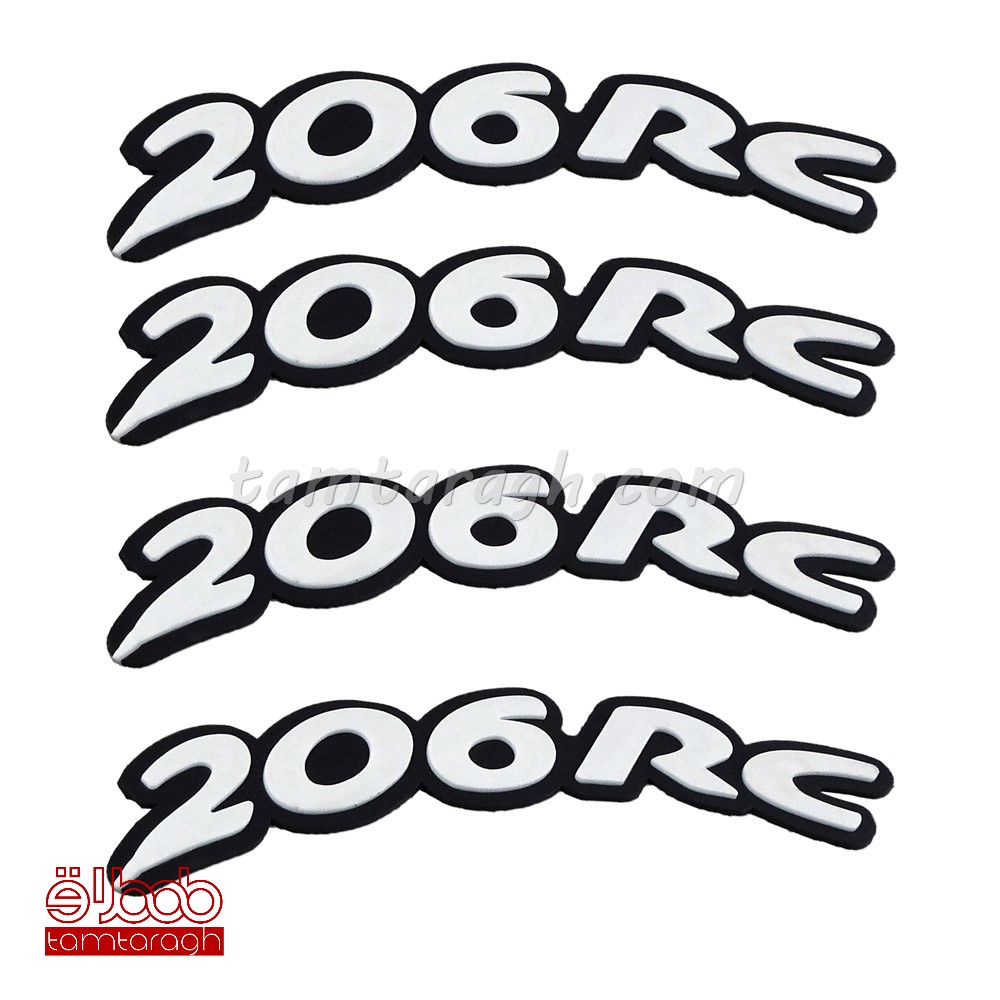برچسب لاستیک (استیکر لاستیک)طرح 206RC