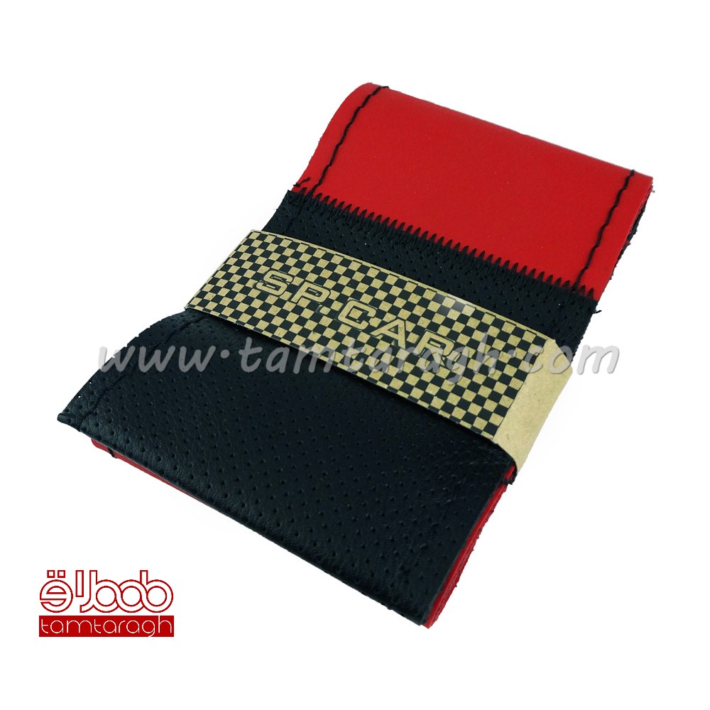 دور فرمان دوختی چرم مصنوعی ساده-سوزنی SP CAR