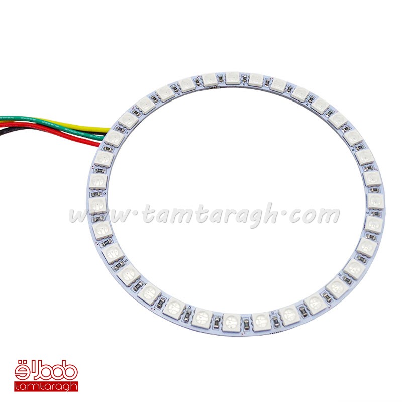 دی لایت حلقه ای داخل کاسه چراغ RGB با ریموت کنترل در سایزهای 80-90-100-110-120 میلی متر (RGB Angel eyes)