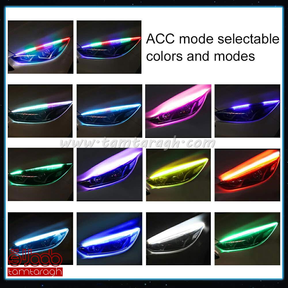 دی لایت فلکسیبل هفت رنگ متحرک (رانینگ)روی کاسه چراغ سایز 60 سانتی‌متر 