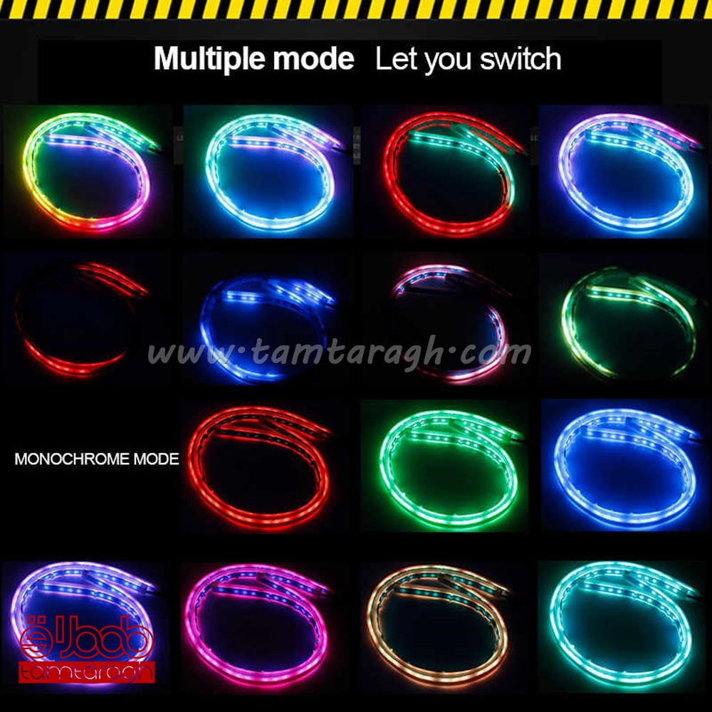 دی لایت فلکسیبل هفت رنگ متحرک (رانینگ)روی کاسه چراغ سایز 60 سانتی‌متر 