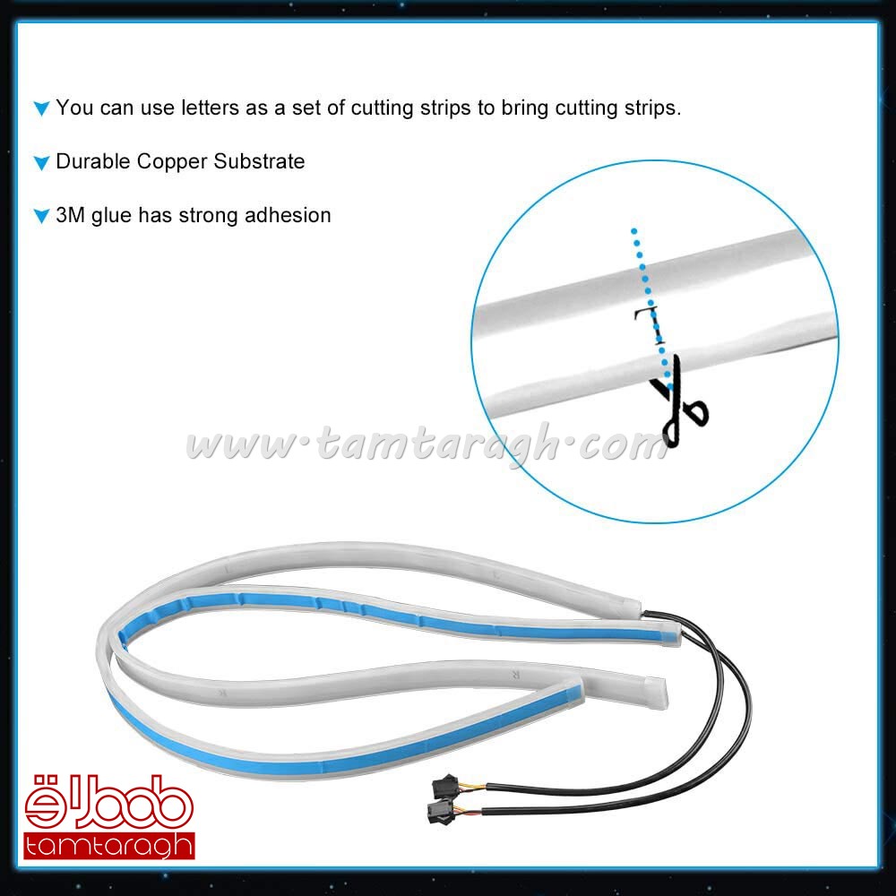 دی لایت فلکسیبل هفت رنگ متحرک (رانینگ)روی کاسه چراغ سایز 60 سانتی‌متر 