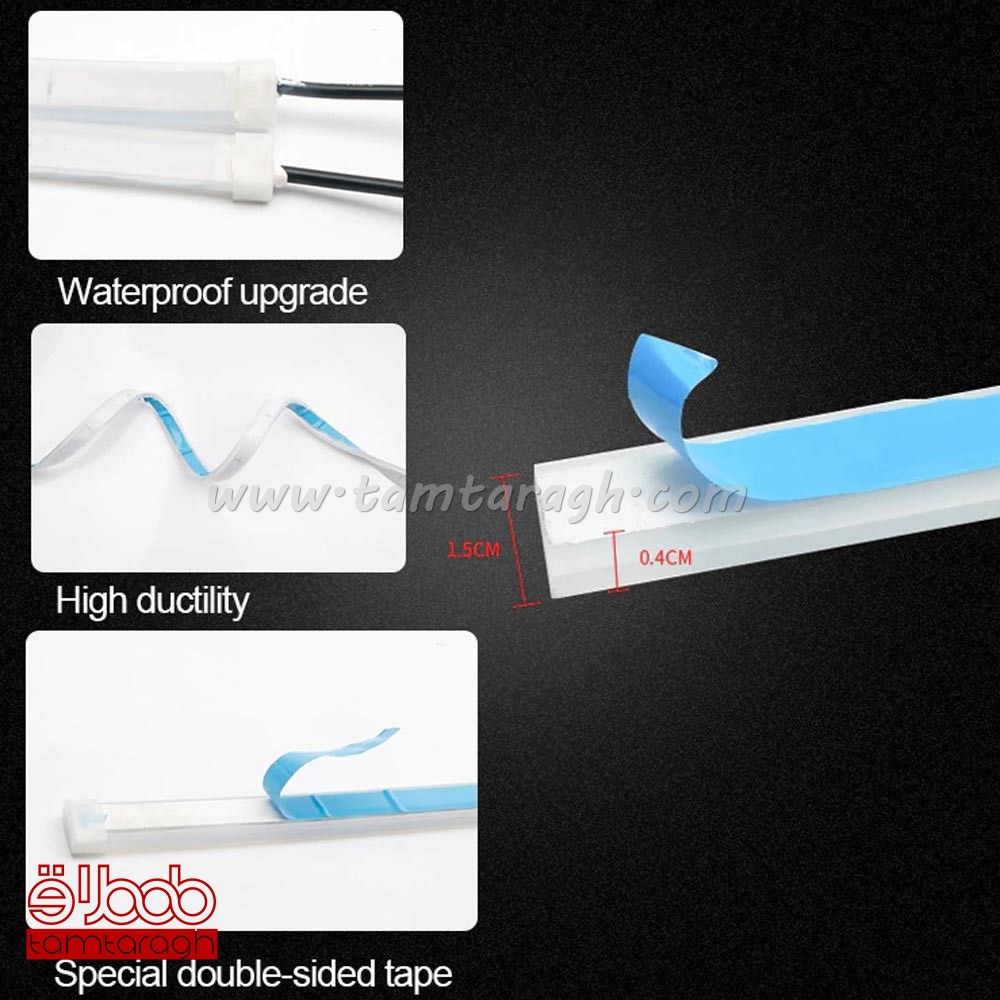 دی لایت فلکسیبل هفت رنگ متحرک (رانینگ)روی کاسه چراغ سایز 60 سانتی‌متر 