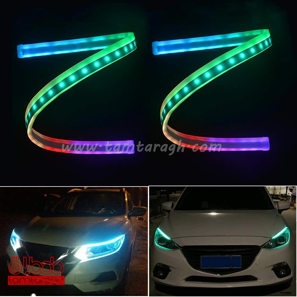 دی لایت فلکسیبل هفت رنگ متحرک (رانینگ)روی کاسه چراغ سایز 60 سانتی‌متر 