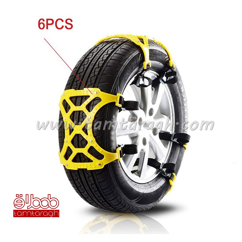 زنجیر چرخ پلیمری (ژله‌ای) تسمه‌ای پهن (شش عددی)