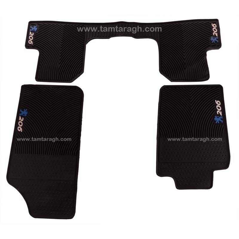 زیرپایی لاستیکی فابریک پژو 206 هاچ بک و صندوق‌دار