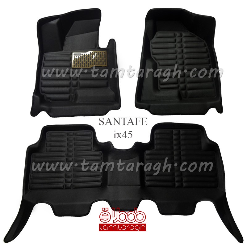 زیرپایی (کفپوش) سه بعدی چرمی فابریکی - چرم ساده