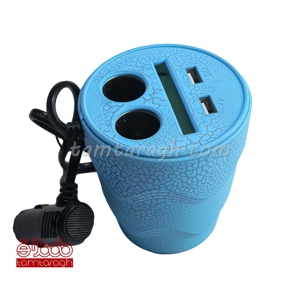 شارژر لیوانی USB و فندکی چراغ‌دار مدل D24