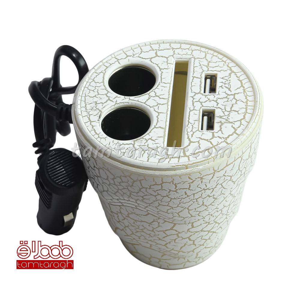 شارژر لیوانی USB و فندکی چراغ‌دار مدل D24