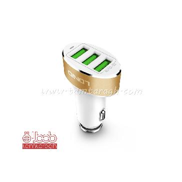 شارژر فندکی سه پورت الدینیو مدل C501 