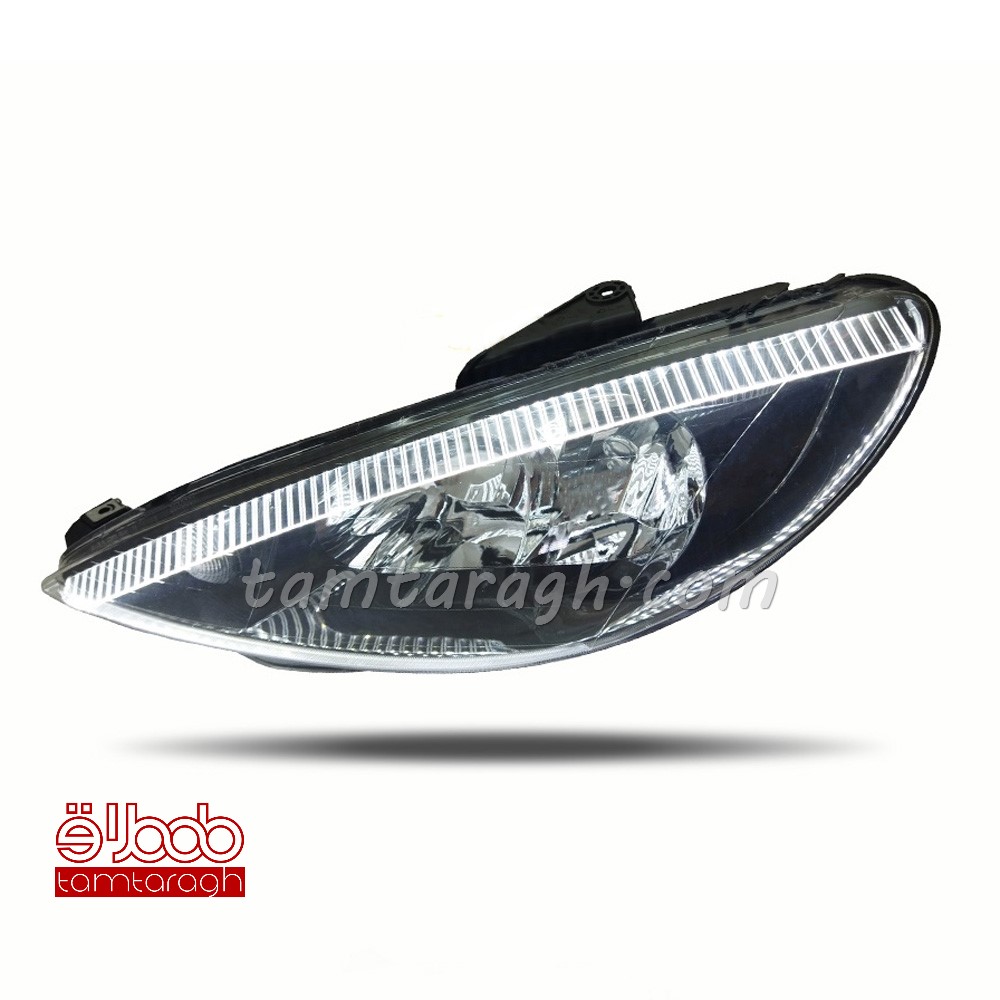 چراغ اسپرت جلو پژو 206 طرح پژو 207 (بدون لنز) (آماده سازی و ارسال 2 تا 5 روز کاری)