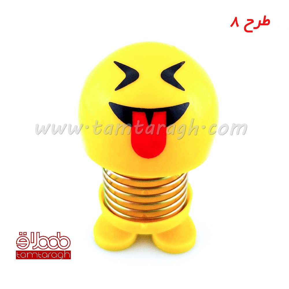 عروسک فنری طرح ایموجی رنگ زرد - ساخت چین