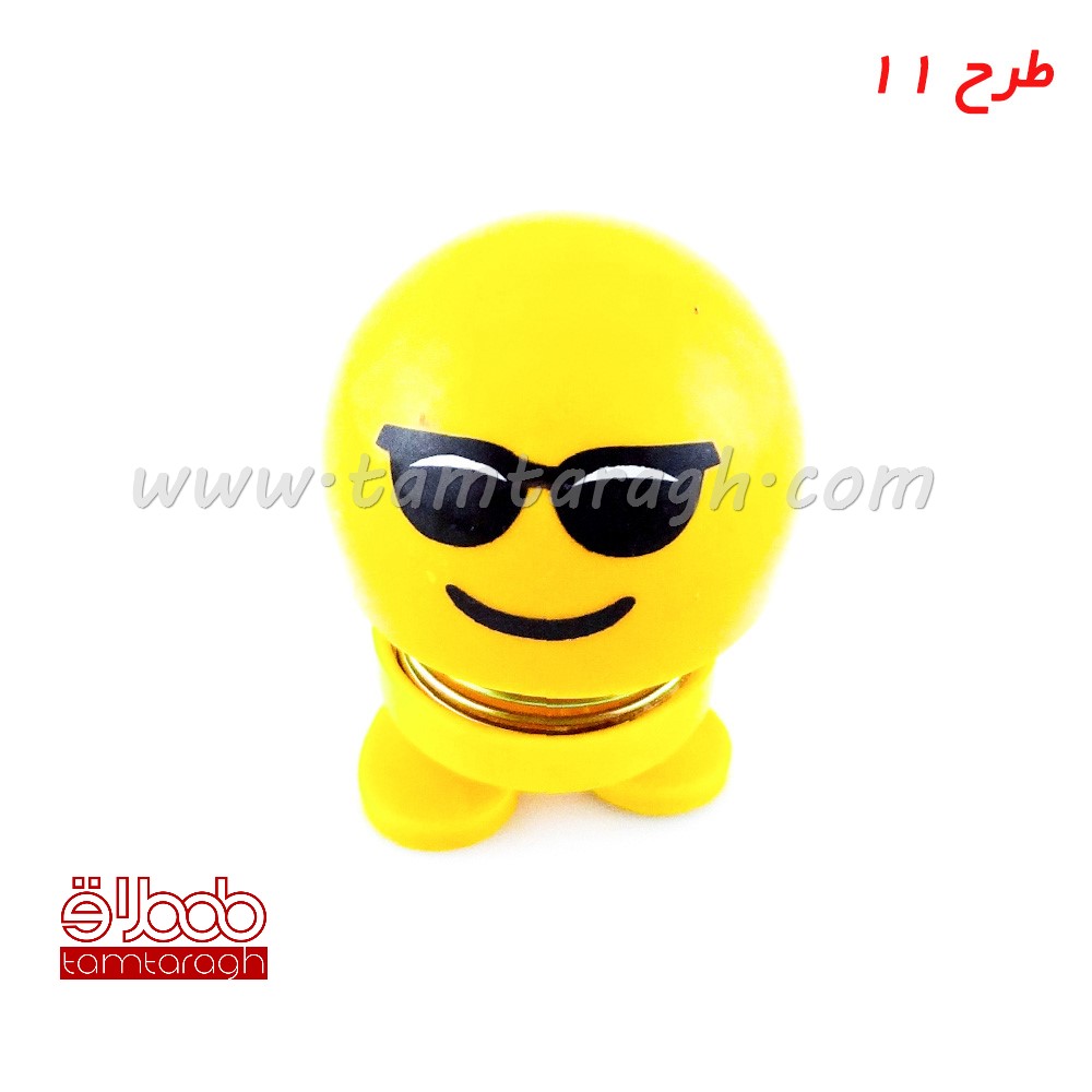 عروسک فنری طرح ایموجی رنگ زرد - ساخت چین