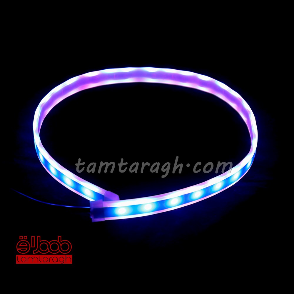 دی لایت فلکسیبل هفت رنگ-RGB متحرک (رانینگ) ریموت دار روی کاسه چراغ سایز 45 سانتیمتر