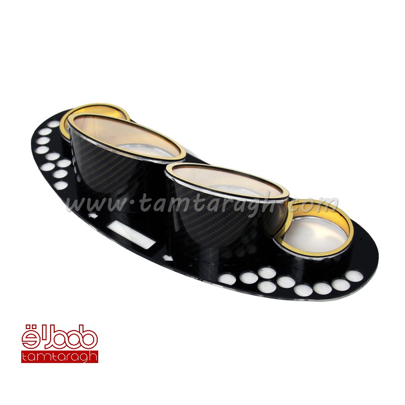 قاب کیلومتر پژو 206 طرح فیبر کربن طلایی