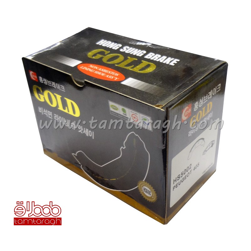 لنت ترمز عقب کفشکی پژو 405 و پارس وسمند گلد GOLD اصل کره