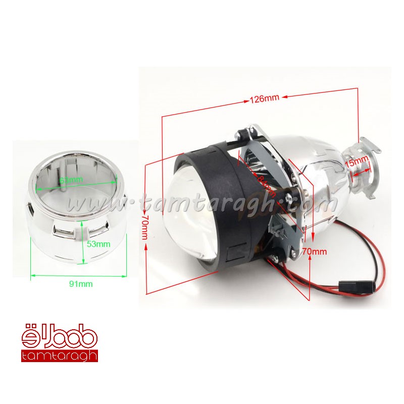 لنز اسپرت ساده بدون نئون 2/5 اینچ