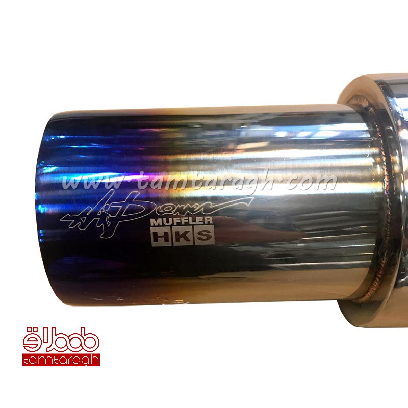 منبع اگزوز اسپرت HKS تک لول هفت رنگ کوچک