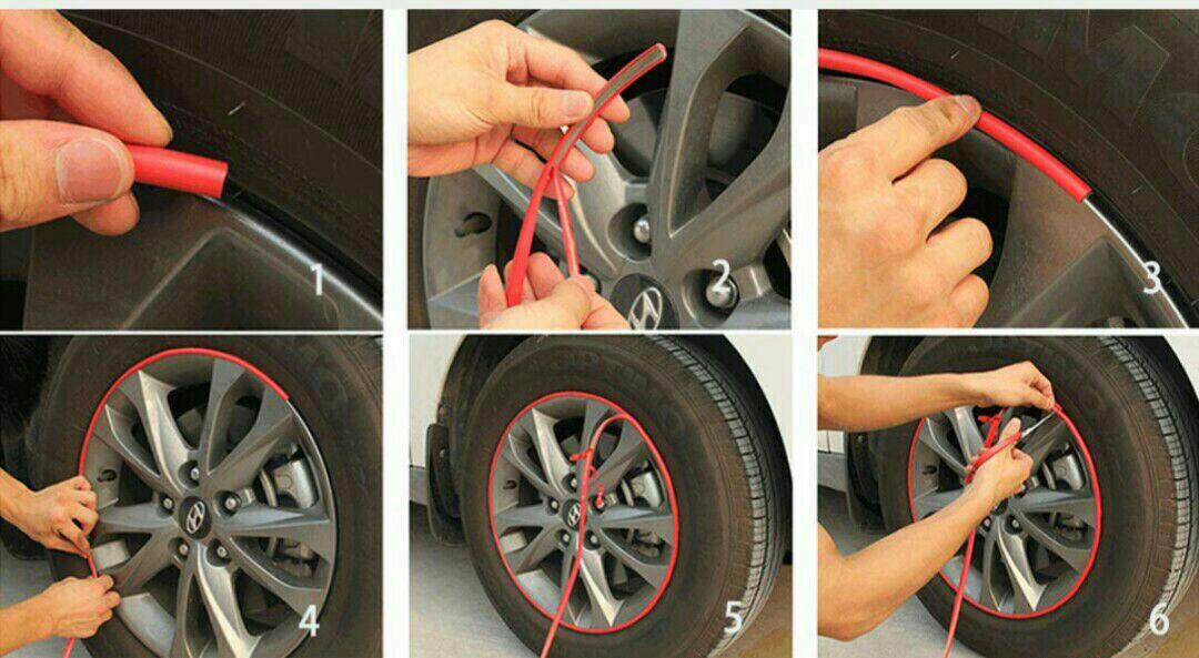 نوار رنگی دور رینگ با رنگ‌بندی متنوع