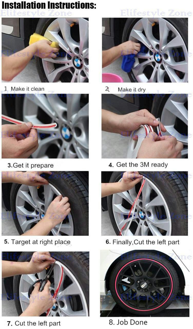 نوار رنگی دور رینگ با رنگ‌بندی متنوع