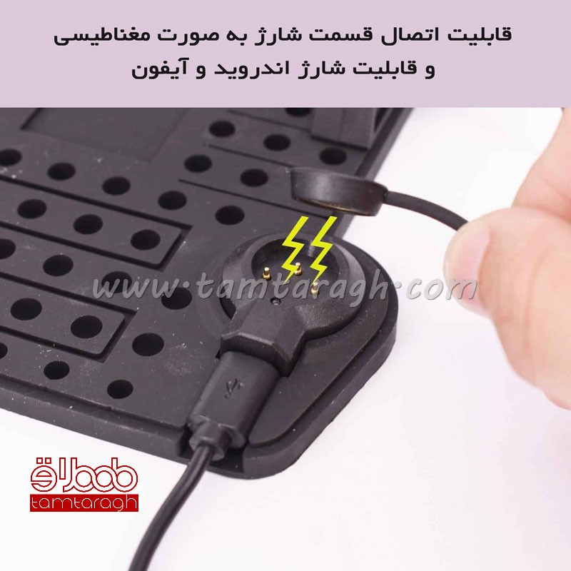 نگهدارنده موبایل سیلیکونی ژله ای دارای شارژر آیفون و اندروید