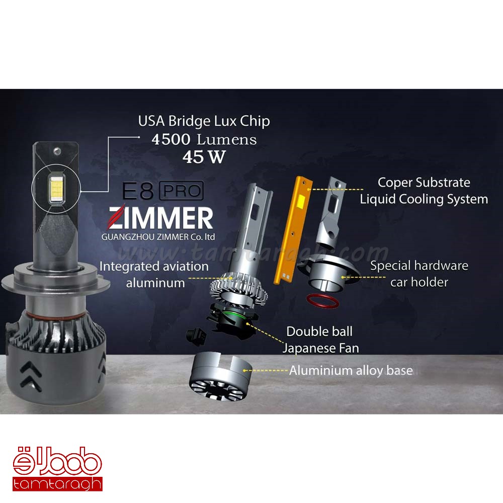 هدلایت E8pro زیمر با چیپ CSP