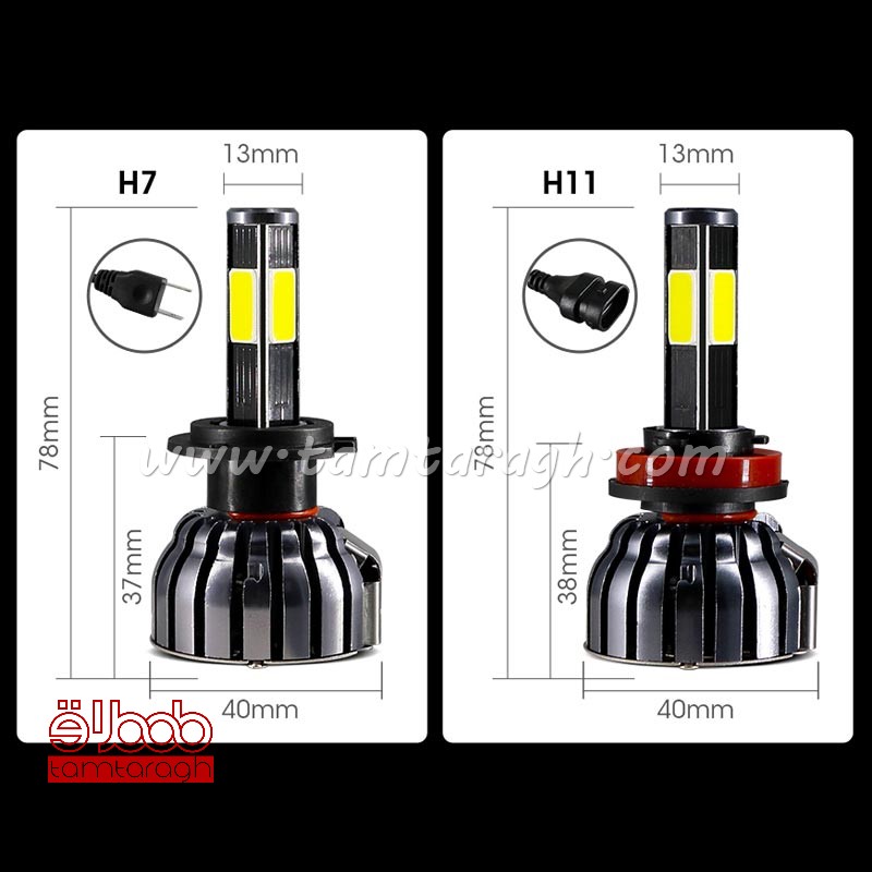 هدلایت چهار طرفه 360 درجه دارای کن باس