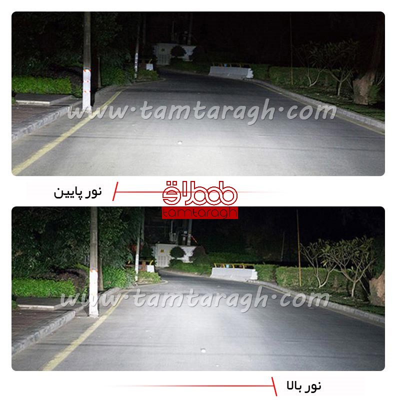 هدلایت چهار طرفه 360 درجه دارای کن باس