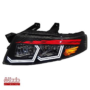 چراغ اسپرت جلو (بلوری) سمند سورن هگزا ابرو قرمز