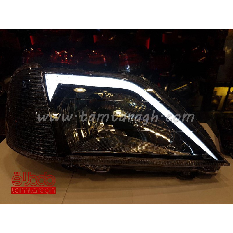 چراغ اسپرت جلو (بلوری) ال90 نئون پهن (آماده سازی و ارسال 2 تا 5 روز کاری)