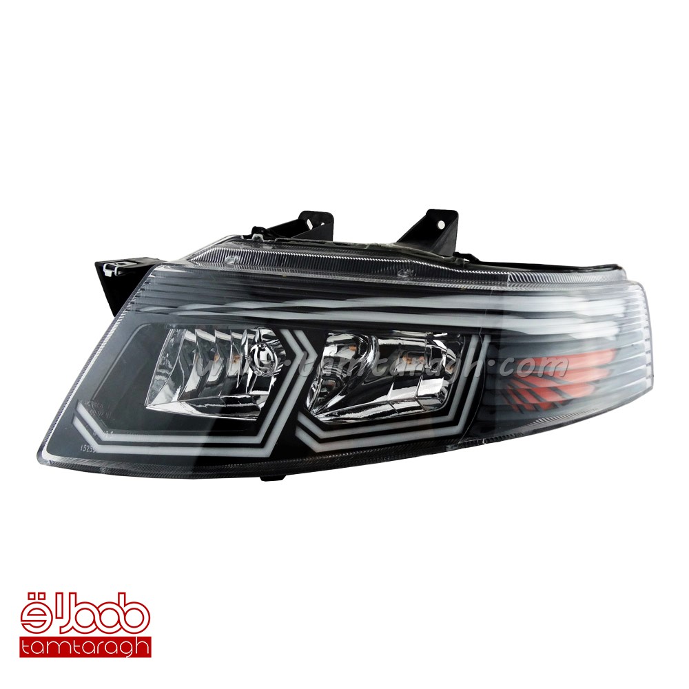 چراغ اسپرت جلو (بلوری) سمند سورن هگزا ابرو سفید (آماده سازی و ارسال 2 تا 5 روز کاری)