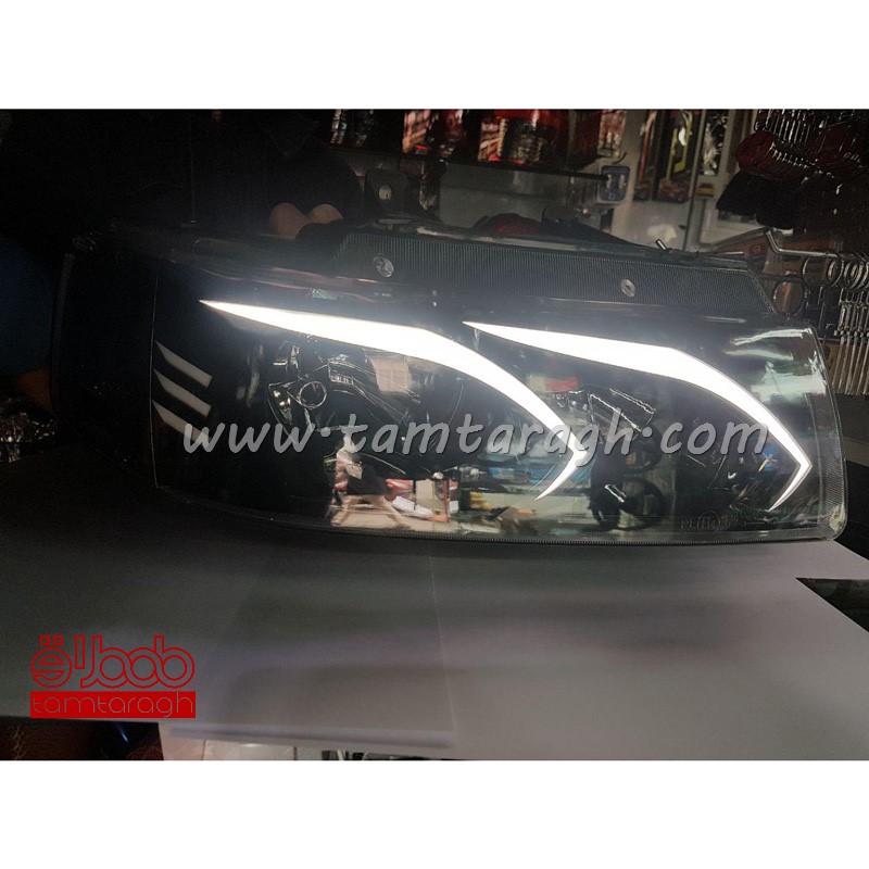 چراغ اسپرت جلو (بلوری) سمند طرح بنزی (آماده سازی و ارسال 2 تا 5 روز کاری)