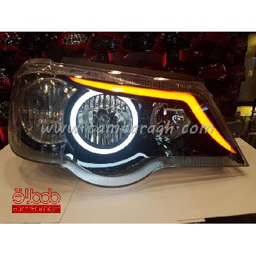 چراغ اسپرت جلو (بلوری) پراید 132 و 111 - نئون پهن 