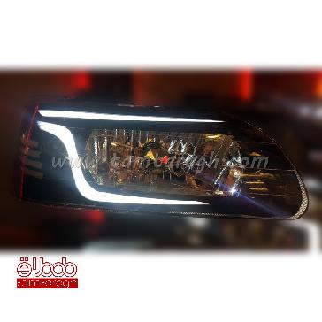 چراغ اسپرت جلو (بلوری) پراید نئون فیبری طرح لیزری