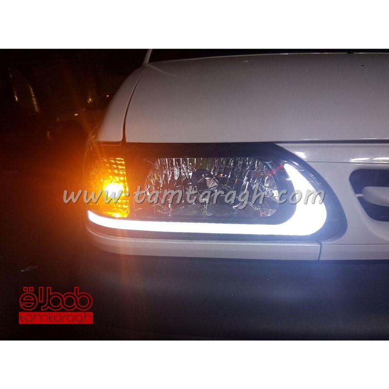 چراغ اسپرت جلو (بلوری) پراید 121 طرح نئون (آماده سازی و ارسال 2 تا 5 روز کاری)