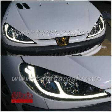 چراغ اسپرت جلو (بلوری) پژو 206 طرح F