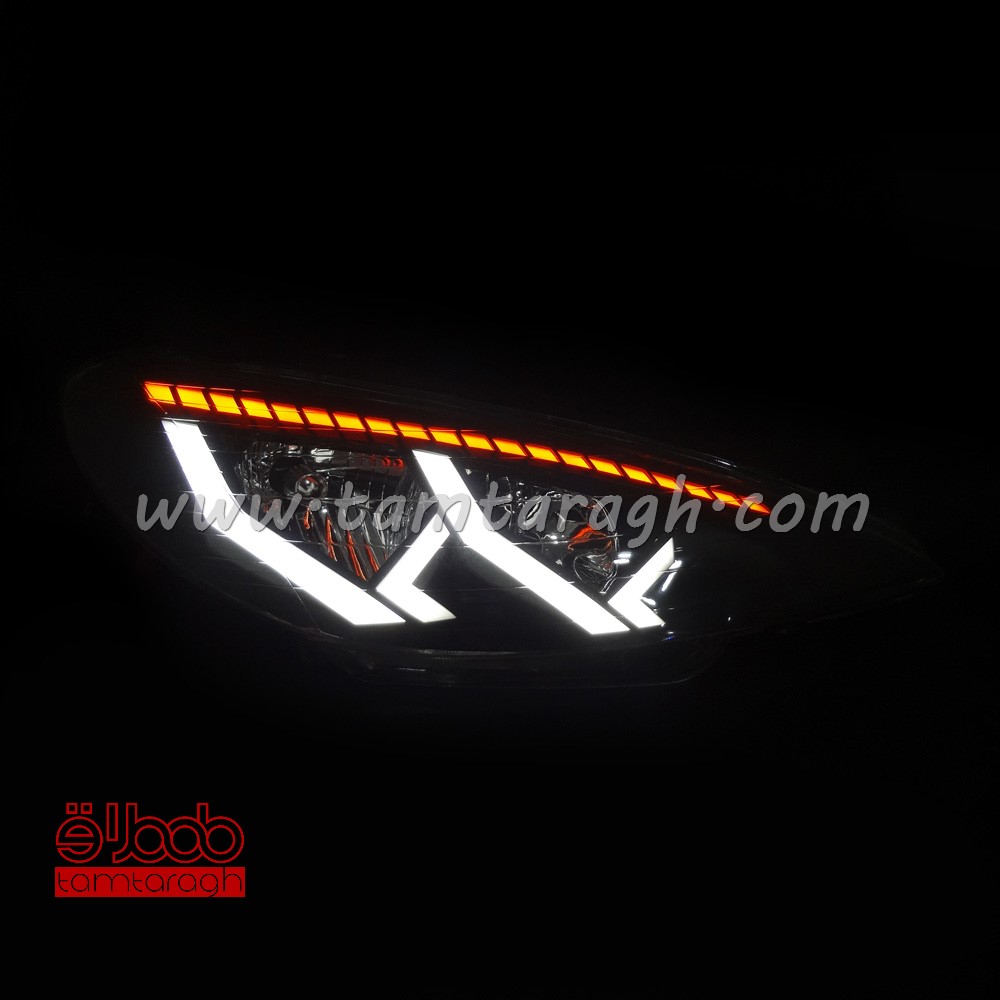 چراغ اسپرت جلو پژو 206 طرح لامبورگینی برند NGco (آماده سازی و ارسال 2 تا 5 روز کاری)