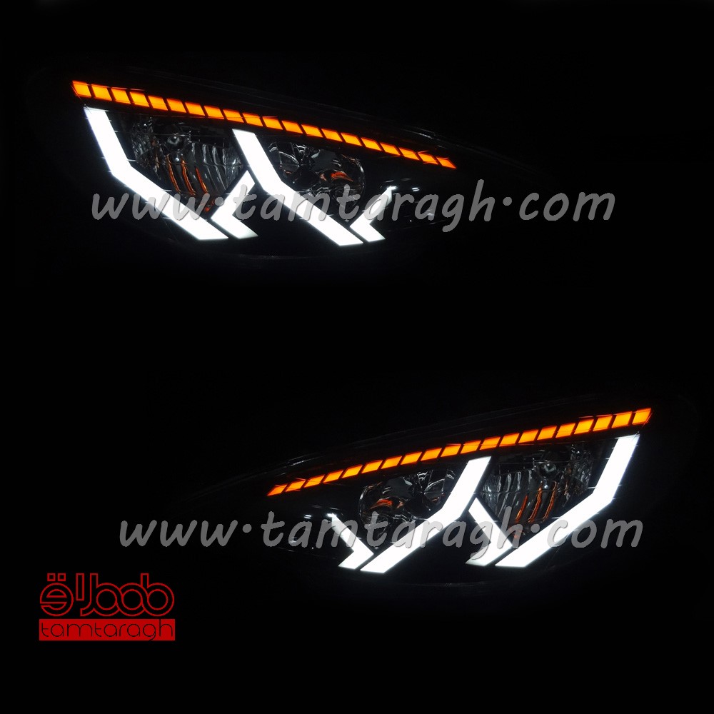 چراغ اسپرت جلو پژو 206 طرح لامبورگینی برند NGco (آماده سازی و ارسال 2 تا 5 روز کاری)