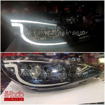 چراغ اسپرت جلو (بلوری) پژو 206 طرح لیزری