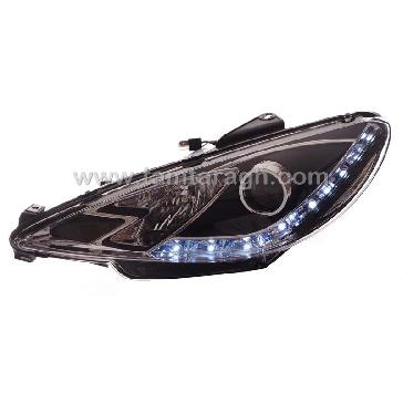 چراغ اسپرت جلو (بلوری) پژو 206 طرح مزدا3