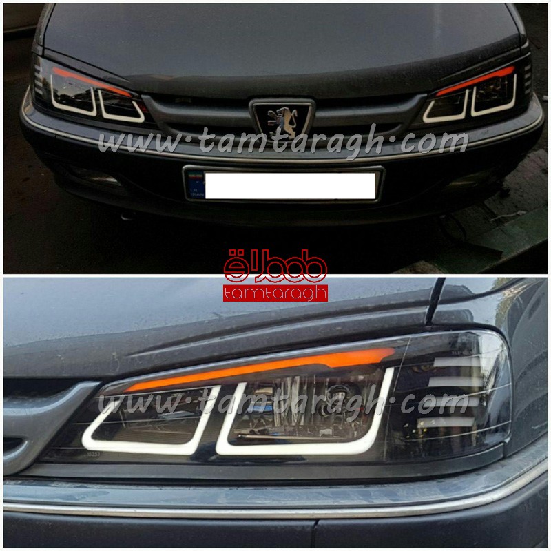 چراغ اسپرت جلو (بلوری) پژو پارس ابرویی کادری (آماده سازی و ارسال 2 تا 5 روز کاری)