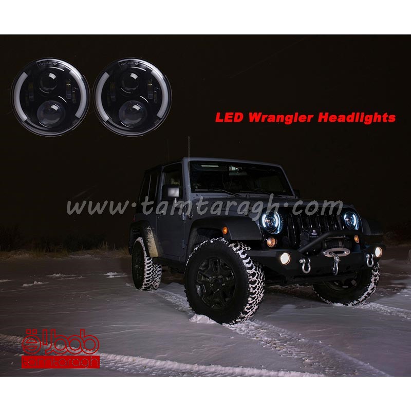 چراغ بلوری گرد 7 اینچ (48 وات) مناسب خودروهای آفرود