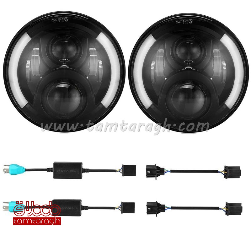 چراغ بلوری گرد 7 اینچ (48 وات) مناسب خودروهای آفرود