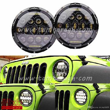 چراغ بلوری گرد 7 اینچ (75 وات) مناسب خودروهای آفرو